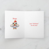 Checking on You | Funny Chicken Kaart (Binnen)