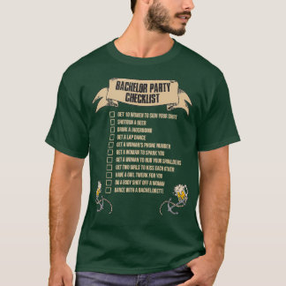 Checklist 1 van de Bachelor Party T-shirt