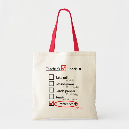 checklist canvas tas (Voorkant)