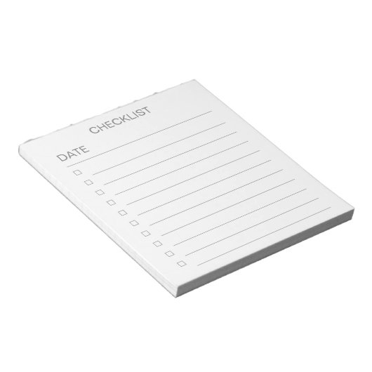 Checklist met datum - 40 pagina Notitieblok (Schuin)