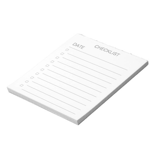 Checklist met datum - 40 pagina Notitieblok (Gedraaid)