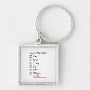 Checklist neopronomen sleutelhanger