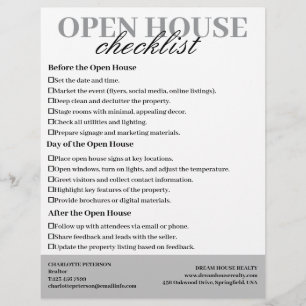 Checklist Open Huis voor Makelaars Flyer