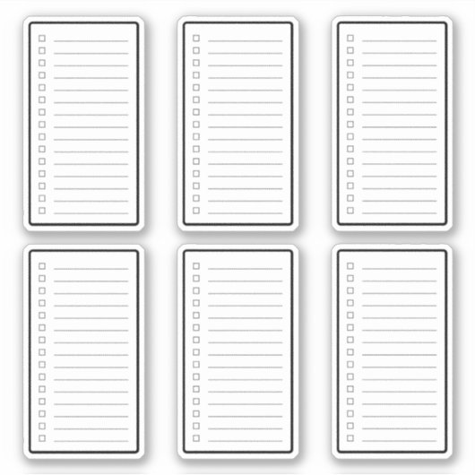 Checklist Planner Sticker (Voorkant)