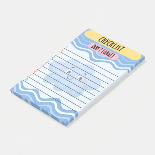 Checklist Post-It Notities Handige Sticky Notes (Schuin)