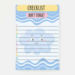 Checklist Post-It Notities Handige Sticky Notes