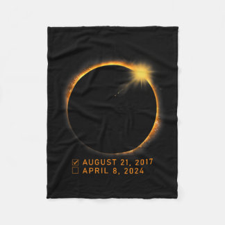 Checklist Totale zonsverduistering april 8 2024 Ve Fleece Deken