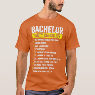 checklist voor bachelor t-shirt