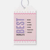 Checklist voor de beste moeder ter wereld Moederda Cadeaulabel (Voorkant)