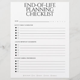 Checklist voor levenseindeplanning briefhoofd