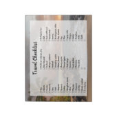 Checklist voor  pakketreizen per bus notitieblok (Gedraaid)