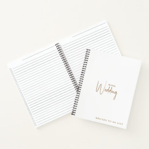 Checklist voor Wit en Goud Aangepast huwelijk Notitieboek