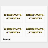 Checkmate, atheïsten rechthoekige sticker (Vel)