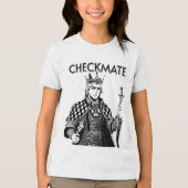 CHECKMATE black design Tri-Blend Shirt (Voorkant)