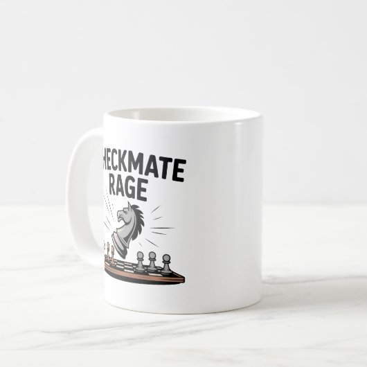Checkmate Rage Mug – Funny Chess Gift for gamers (Devant gauche)