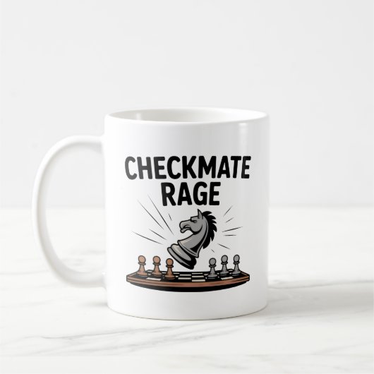 Checkmate Rage Mug – Funny Chess Gift for gamers (Gauche)