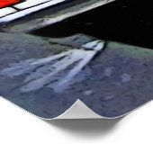 Checkpoint Charlie, Berlijn, Cartoon (groot) Poster (Hoek)