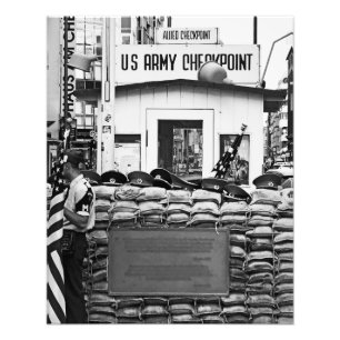 Checkpoint Charlie Berlijn Foto Afdruk