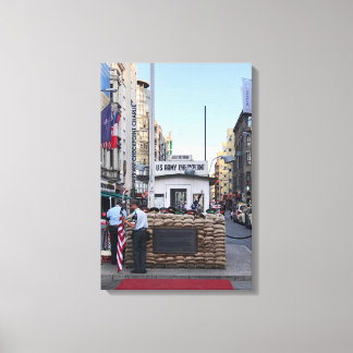 Checkpoint Charlie Berlin | Kleurversie Canvas Afdruk