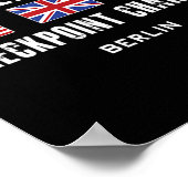 Checkpoint Charlie Cold War Berlin Wall Oost-Germa Poster (Hoek)