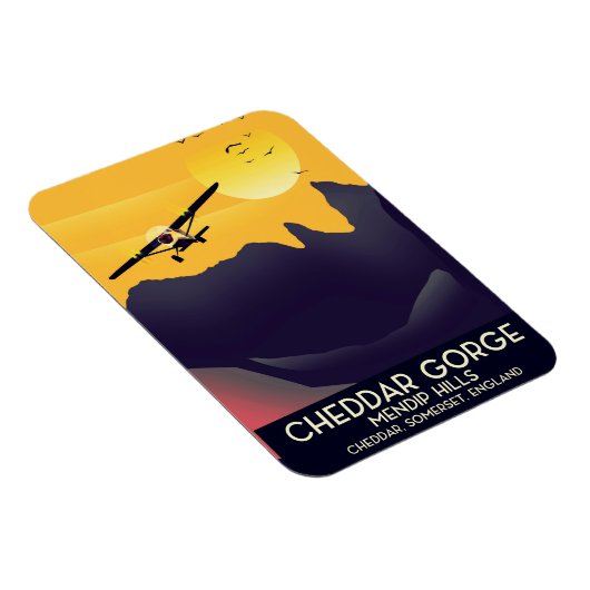 Cheddar Gorge vintage poster. Magneet (Rechterzijde)
