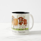 'Cheddar'-Mok. Tweekleurige Koffiemok (Voorkant rechts)