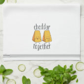 Cheddar Together Cute Funny Cheese Pun Theedoek (Gevouwen)