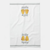Cheddar Together Cute Funny Cheese Pun Theedoek (Verticaal)