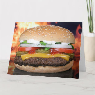 CHEEEBURGER VERJAARDAG GRAPPIGE HAMBURGER VERJAARD KAART