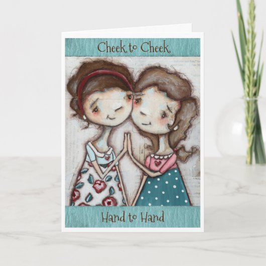 Cheek to Cheek - Carte de voeux personnalisable (Devant)
