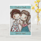 Cheek to Cheek - Carte de voeux personnalisable (Fleur jaune)