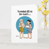Cheeky 85th Birthday Kaart (Gele Bloem)