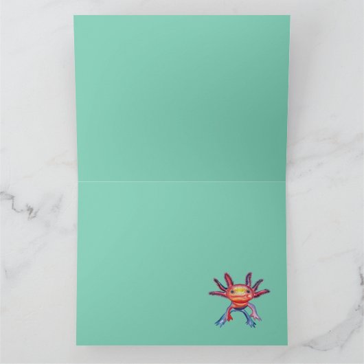 Cheeky Axolotl alle gelegenheden wenskaart Kaart (Binnen)