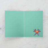 Cheeky Axolotl "dank u" kaart (Binnen)