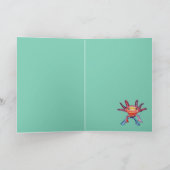 Cheeky Axolotl "Get Well Soon" kaart (Binnen)
