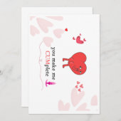 Cheeky Charm: Funny Love Kaart om hem compleet te (Voorkant / Achterkant)