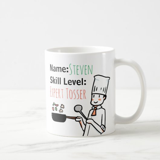 Cheeky Chef Expert Tosser Funny Personalized Koffiemok (Rechts)