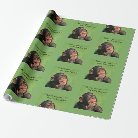 Cheeky Chimp Cadeaupapier (Uitgerold)