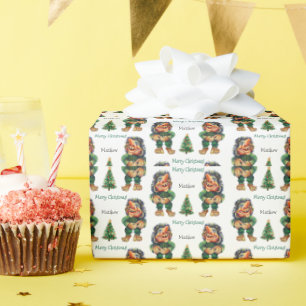 Cheeky Christmas Troll en Tree Delight Cadeaupapier