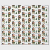 Cheeky Christmas Troll en Tree Delight Cadeaupapier (Vlak)