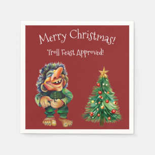 Cheeky Christmas Troll en Tree Delight Servet