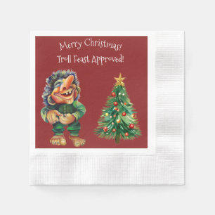Cheeky Christmas Troll en Tree Delight Servet