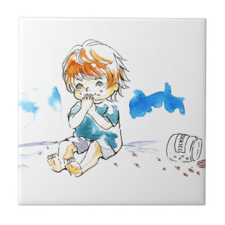 Cheeky Cookie Eater Color Tegeltje