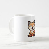 Cheeky Fox – Cute Kawaii Illustration Koffiemok (Voorkant links)