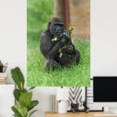 Cheeky Gorilla Lope Poster (Thuiskantoor)