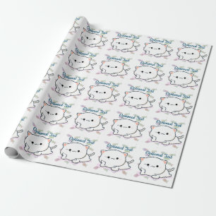 Cheeky Kawaii Style Kitten Cadeaupapier