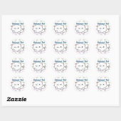 Cheeky Kawaii Style Kitten Ronde Sticker (Vel)