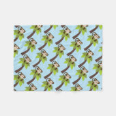 Cheeky Monkey Baby Fleece Deken (Voorkant (Horizontaal))