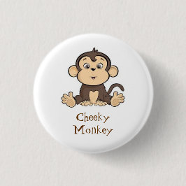 Cheeky Monkey badge Ronde Button 3,2 Cm