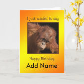 Cheeky Monkey Birthday Kaart (Gele Bloem)